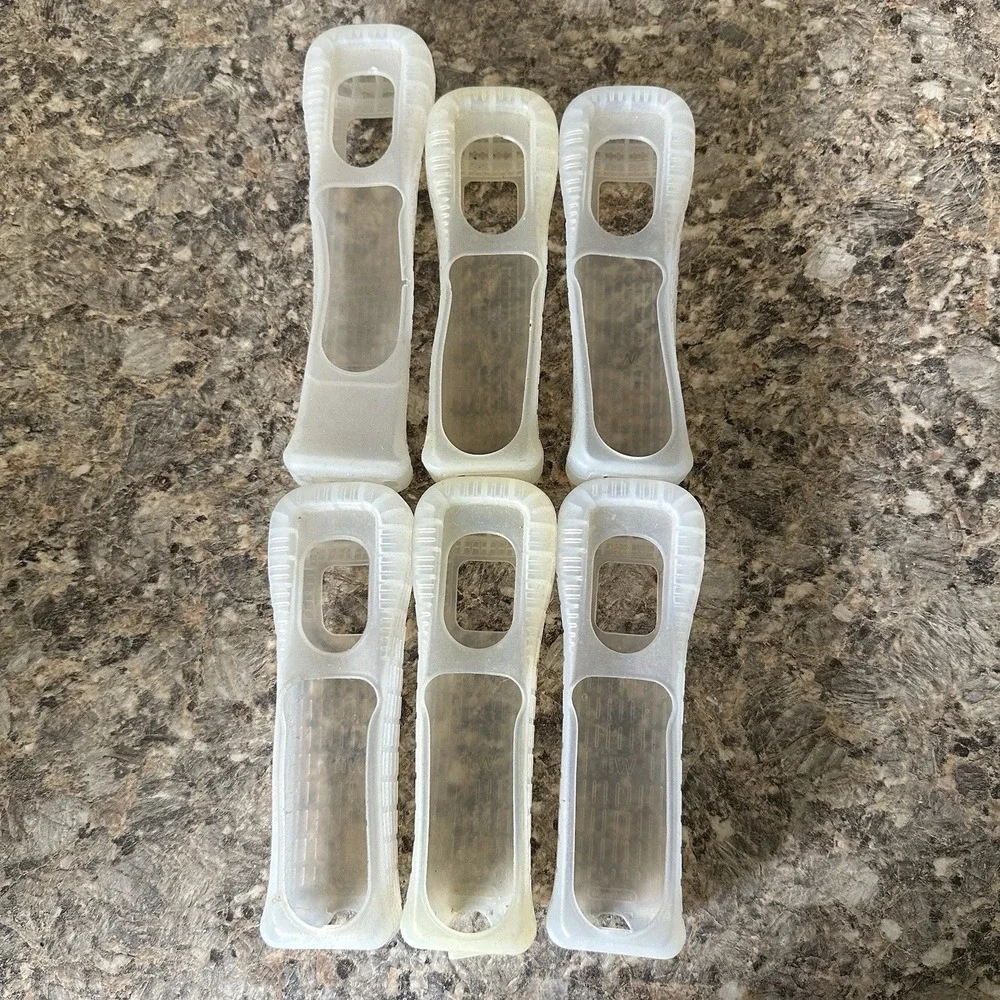 Lot Of 6 Nintendo Wii Remote Controller Silicone Rubber Cover Case Skin